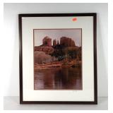 Cathedral Rock picture, artist signed, framed and