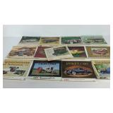 Antique car advertising calendars, bakers dozen,