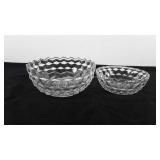 Glassware, two fostoria bowls, 6.5" and 8"