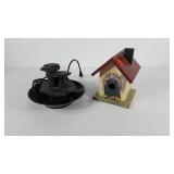 Bird house and table top fountain (pump powers