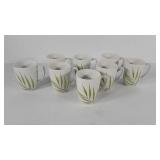 Corelle Coordinates mugs, eight with leaf design