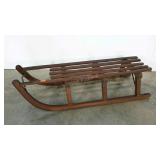 Wooden sled, German, Gebrüder Hammer, 39"