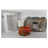 Miscellaneous group, heart shaped basket,