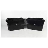 McLane totes without lids, 19" × 12.5" × 12"
