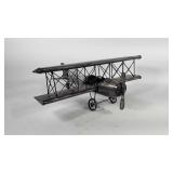 Metalworks airplane decor, biplane, 22.5" × 21" ×