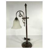 Art Nouveau styled table lamp, metal base with
