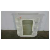 Display shelf with frosted door, 28" tall