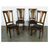 Dining chairs, vinyl seats, wear as shown