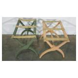 Two luggage standd, fold for storage, ribbon