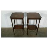 Two stands, 30" tall, 2 tiers, finish wear as