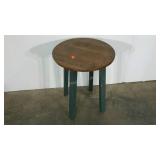 Accent table, stenciled, 21" diameter, seller