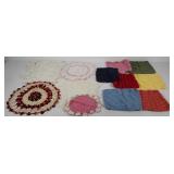 Knitted squares and doilies