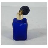 Cobalt blue perfume bottle