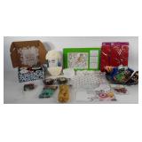 Crafting group, includes coloring book, ribbon,