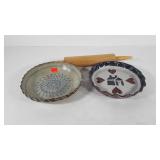 Bakeware, includes wooden rolling pin 19", and