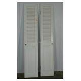Louvered doors, each 15" x 80"