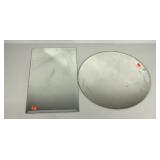 Two frameless mirrors, rectangular beveled 14x25