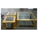 Coffee table for center room and two end tables,