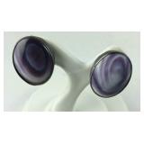 Sterling silver agate earrings