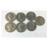 Seven Washington quarters