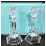 Tiffany and Co candle sticks 8in with box
