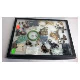 16in display with jewelry, couple pieces are