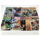 Comic books, eight Marvel titles including