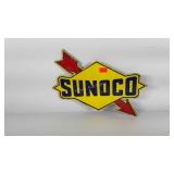 Sunoco metal advertisement sign, designed to
