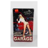 Metal garage sign, 8x14, new in wrapping