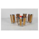 Glassware, Greek key style ice bucket and four