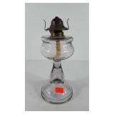 Glass oil lamp base, 12"
