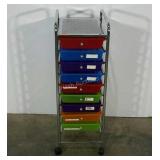Colorful plastic storage tower, 38"