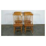 Four dining chairs, seller code EL, some rubber