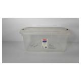 Rubbermaid clear 50 quart tote with lid