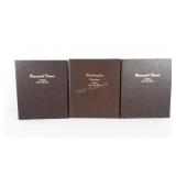 Three coin collector books, includes two