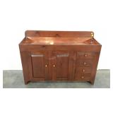 Dry sink, copper liner insert, 18 x 54 x 38