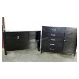Dresser and headboard, black, headboard is 57"