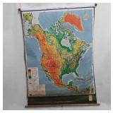 Physical and political school map of North