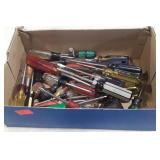 Box of screwdrivers, sockets, star pointed,
