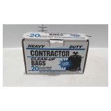 Open box of heavy duty contractor cleanup bags
