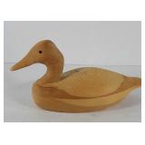 Wooden decoy duck, unfinished, 16"
