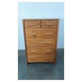 Pine Chest of Drawers, 2 over 4 Drawers, solid