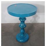 Blue side stand 19" top, 26" high