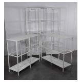 Display Shelving Lot, 4pcs total 2 tall curio