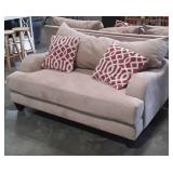 Loveseat tan Microfiber upholstery with use as
