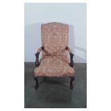 Accent Chair, carved Ball and Talon Feet, seller