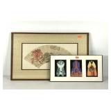 Asian style wall art, folded paper kimono