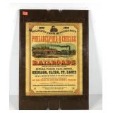 Wooden Railroad wall hanging, 18x26, some wear as