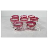 Glassware, includes six sherbet stains and