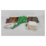 Scarves and handkerchiefs, three scarves and 20